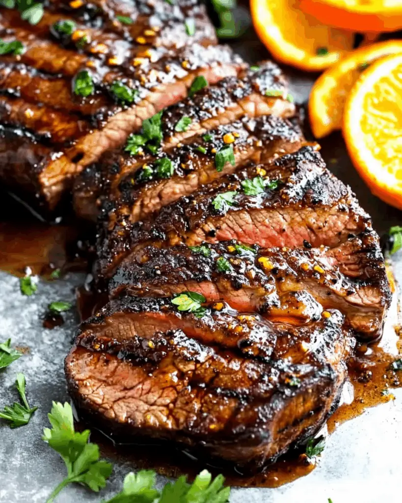 Cajun Steak with Apricot Orange Glaze