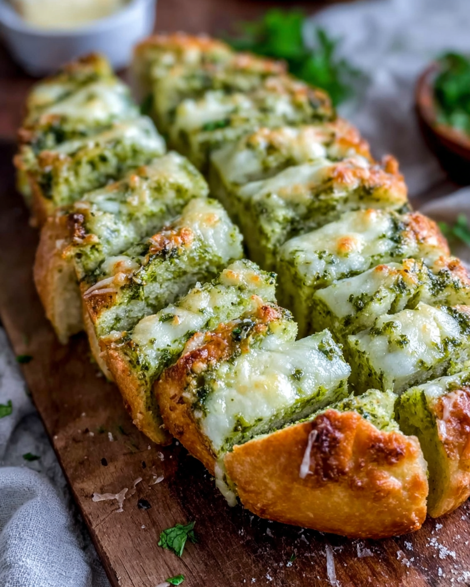 Cheesy Pesto Garlic Bread