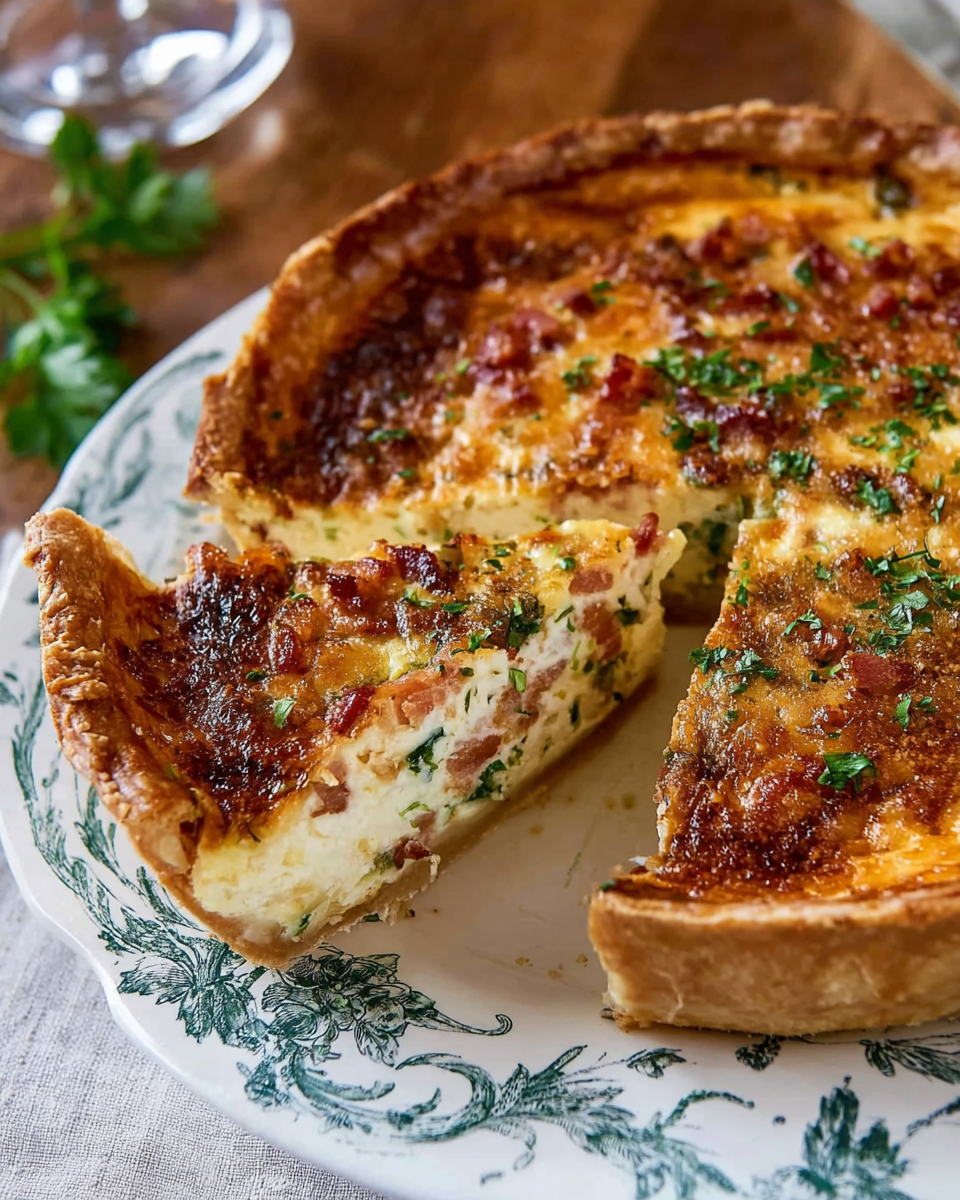 Deep-Dish Bacon and Cheddar Quiche