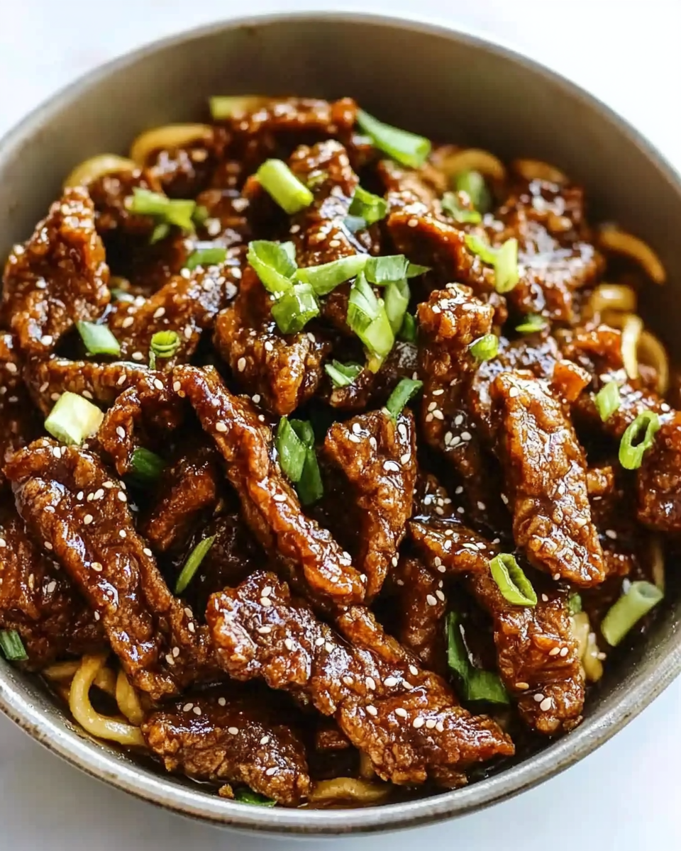 Honey Soy Crispy Beef and Noodles