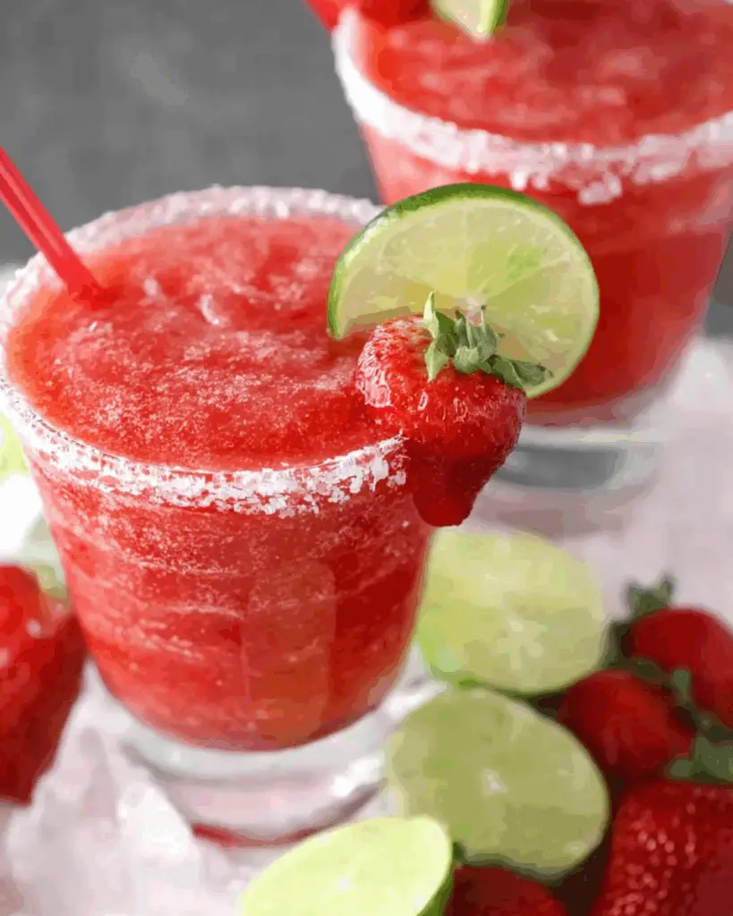 Non-Alcoholic Frozen Strawberry Margarita