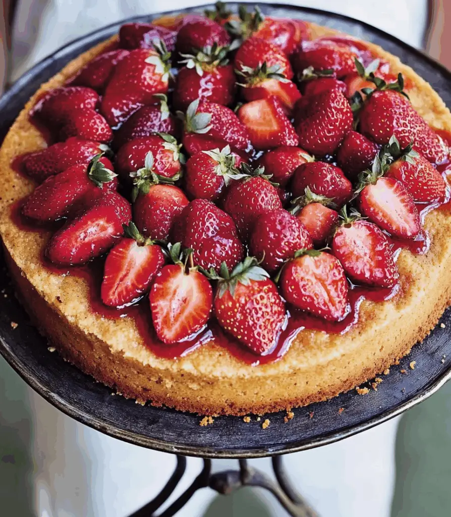 Olive Oil Cake with Strawberries, Ricotta, and Cornmeal