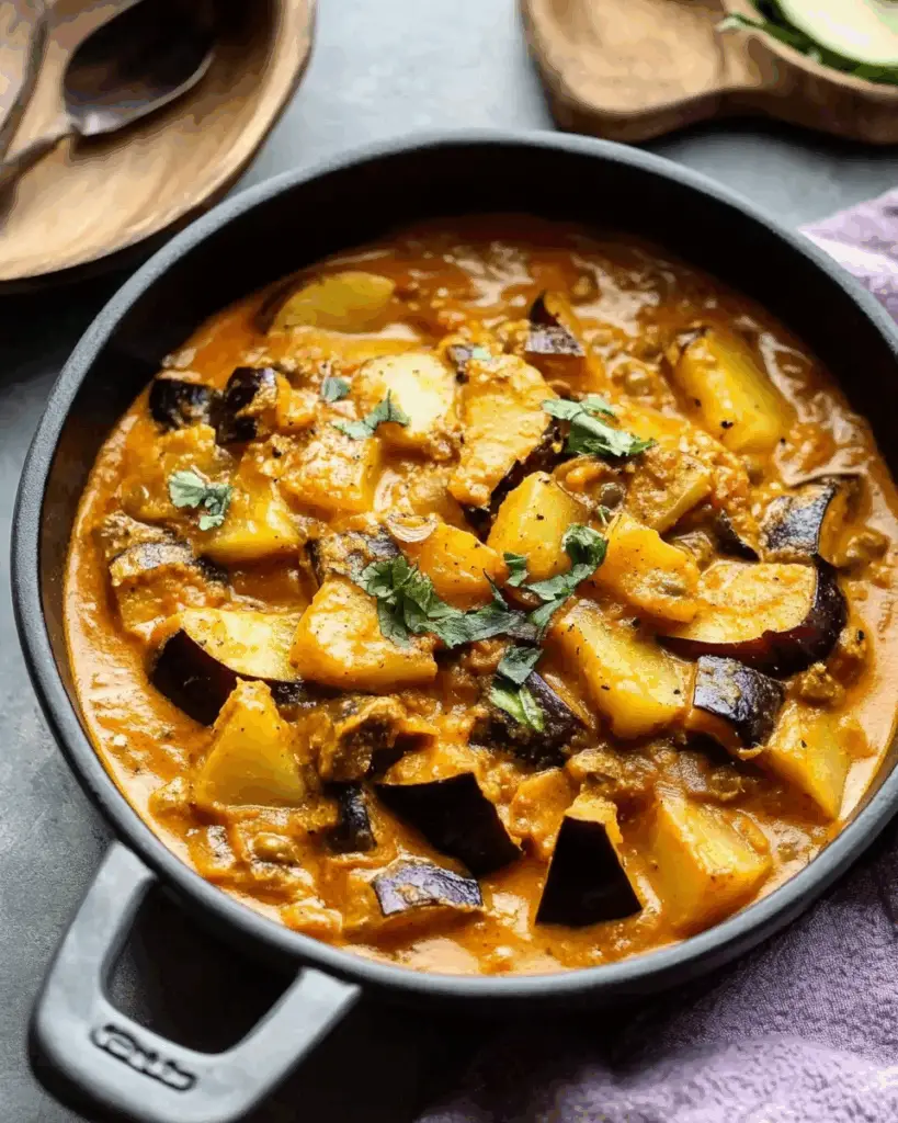 Roast Aubergine and Potato Curry
