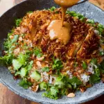 Satay Crispy Rice Salad