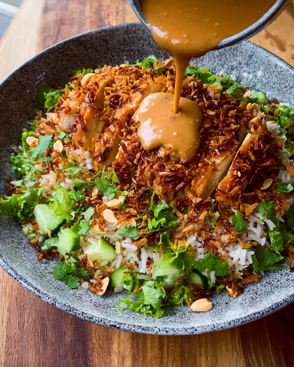 Satay Crispy Rice Salad