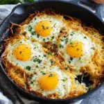 Simple Cheesy Skillet Hash Browns and Eggs