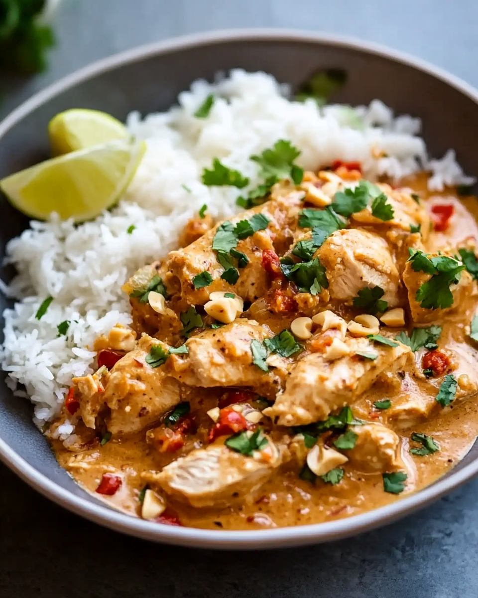 Slow Cooker Peanut Chicken