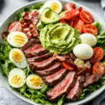 Steak Cobb Salad with Creamy Avocado Dressing