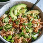 Tuna Avocado Crispy Rice Salad
