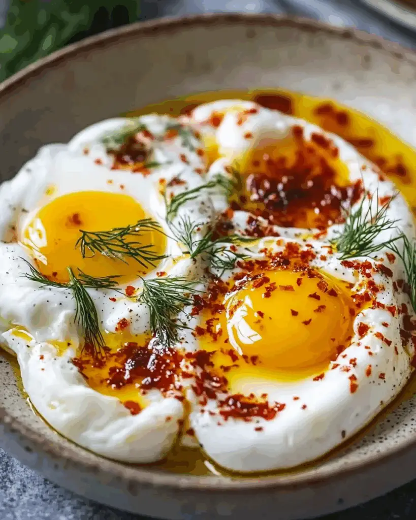 Turkish Eggs (Cilbir)