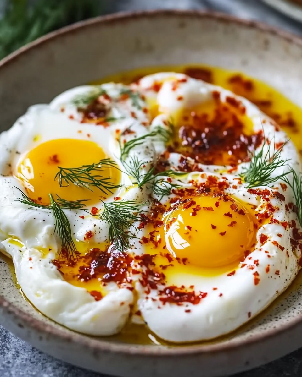 Turkish Eggs (Cilbir)