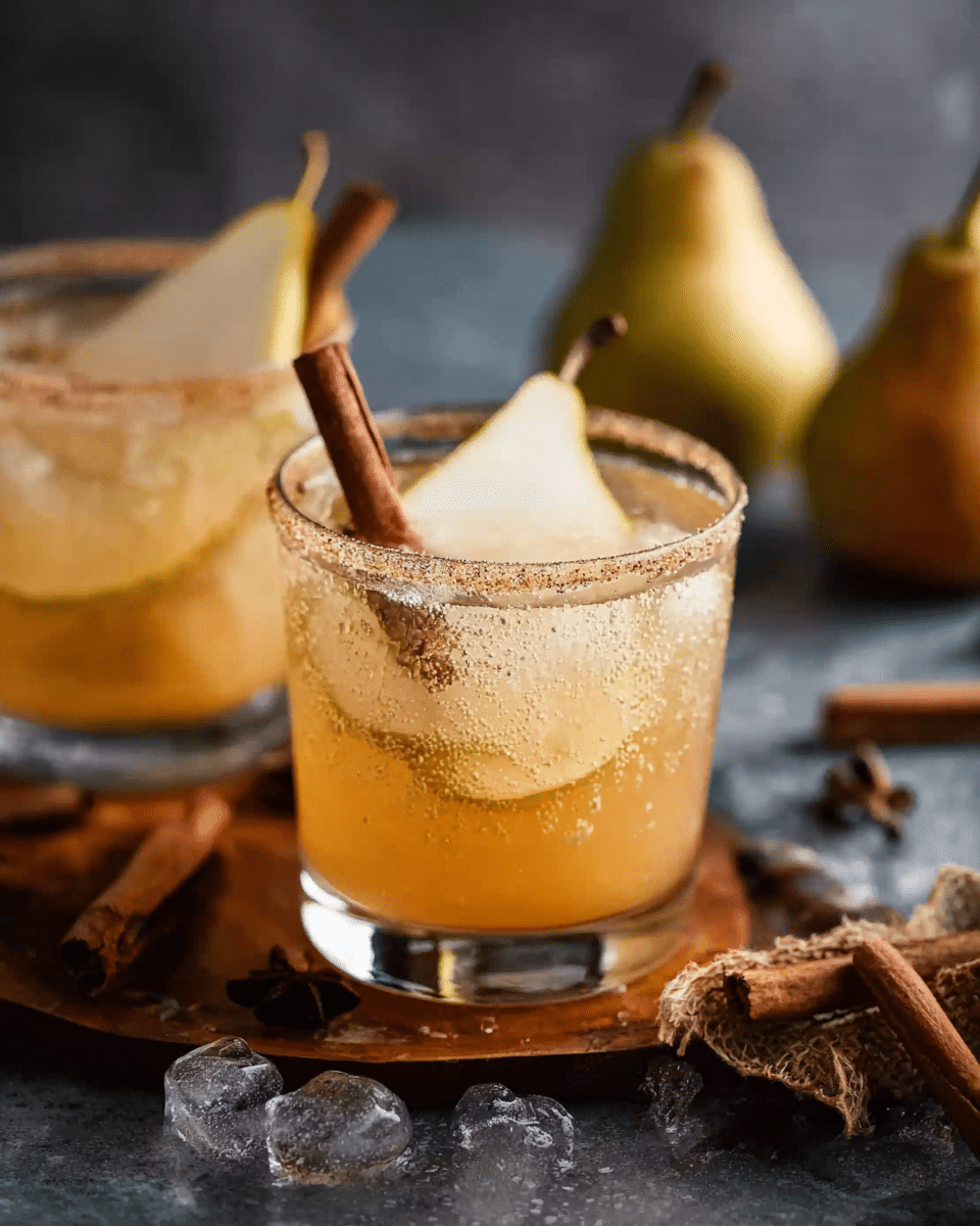 Sparkling Vanilla Pear Mocktail