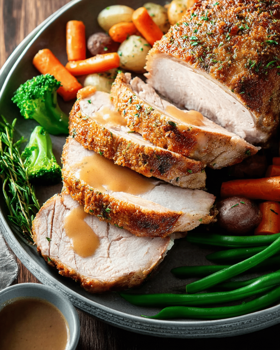 Roasted Pork Loin with Gravy
