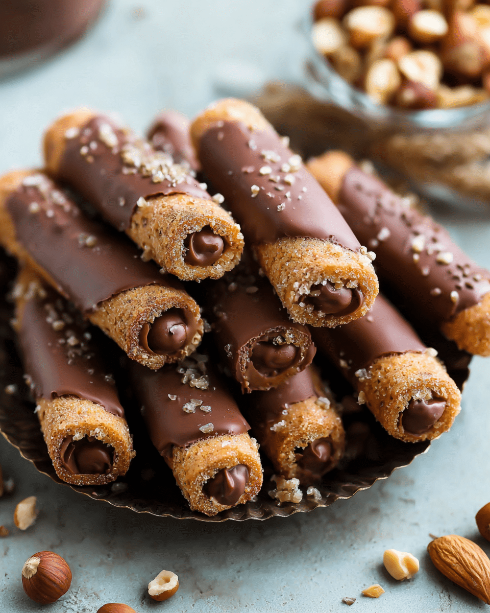 Chocolate Cigar Cookies (No Bake)