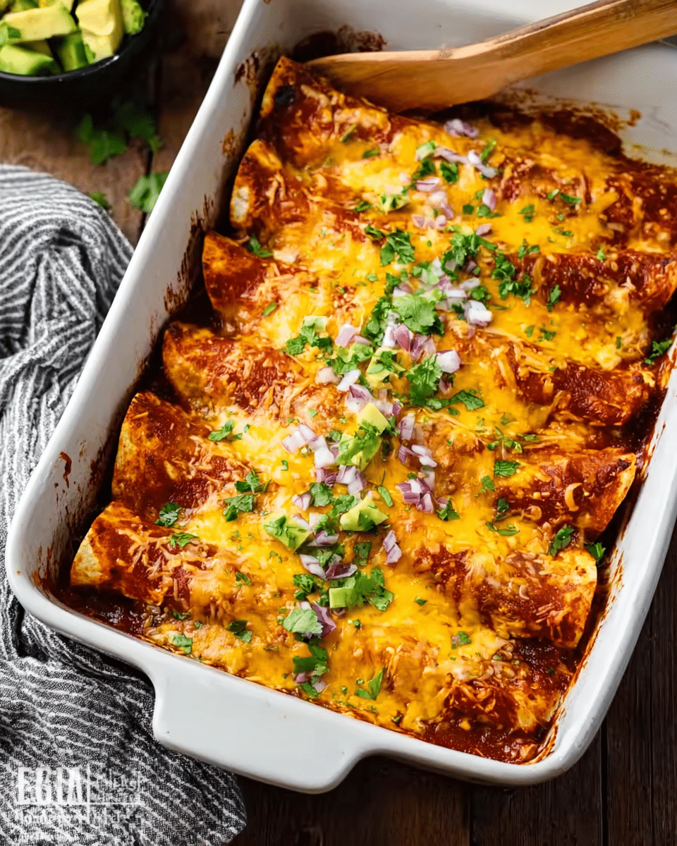 Easy Chicken Enchiladas with Red Sauce