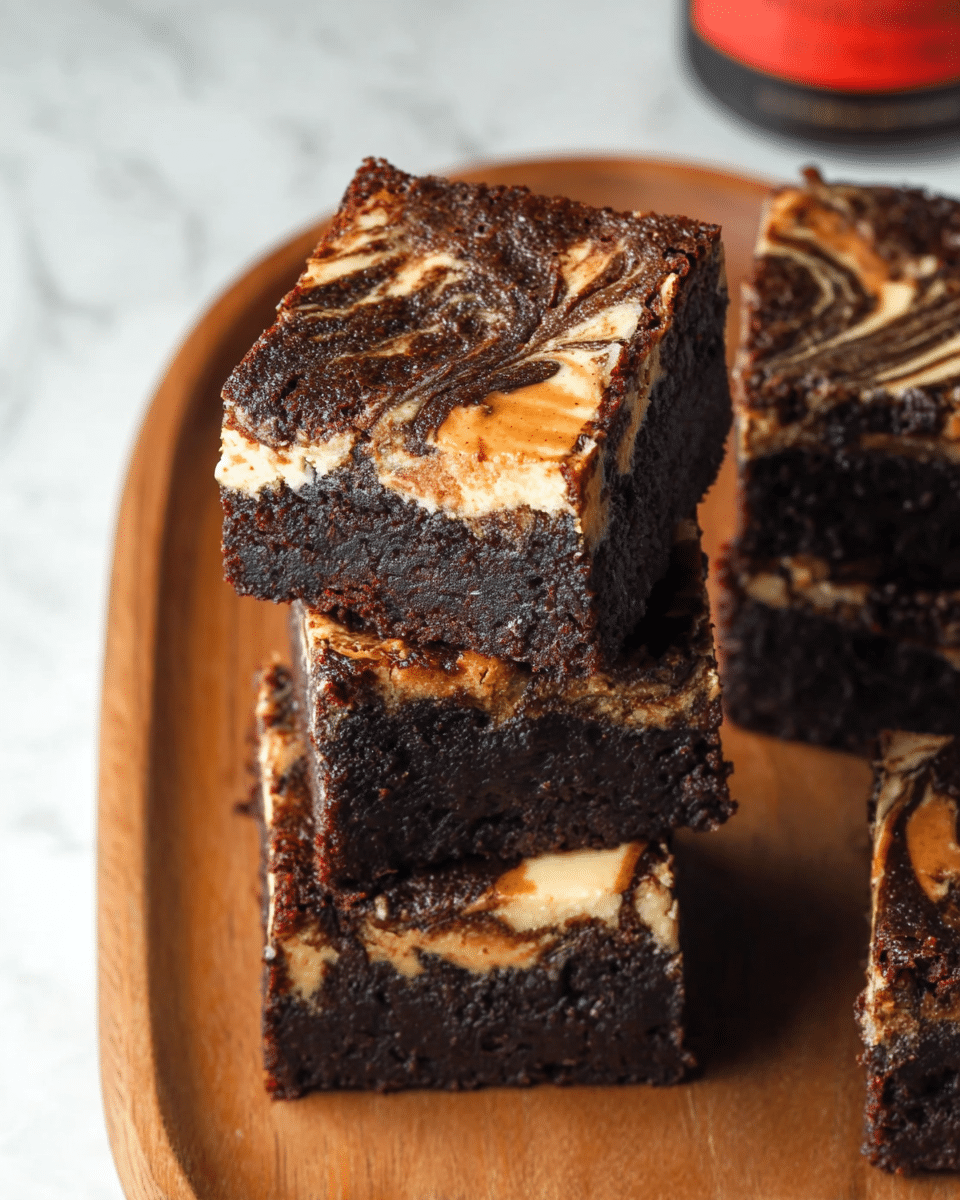 Vietnamese Coffee Brownies with Condensed Milk Swirl