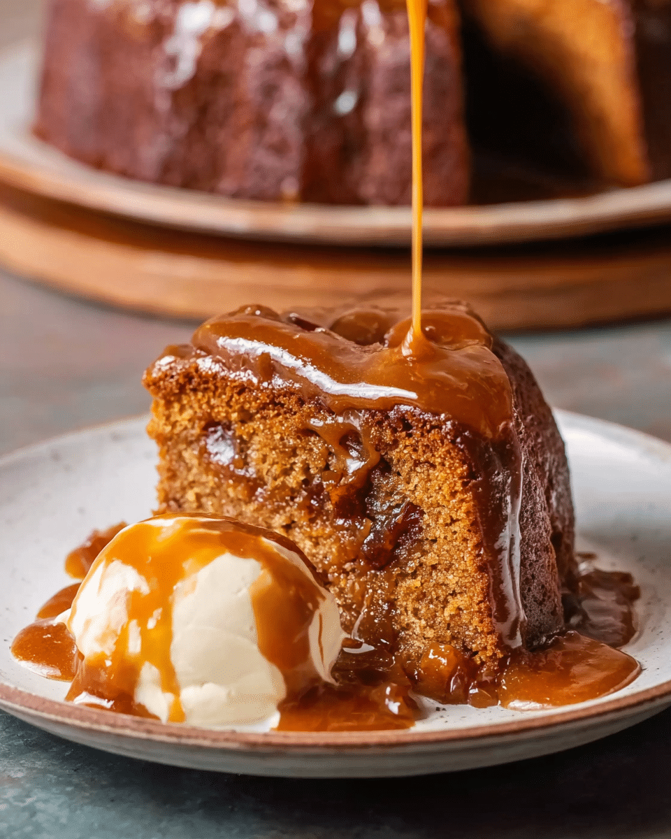 Date Cake with Toffee Sauce