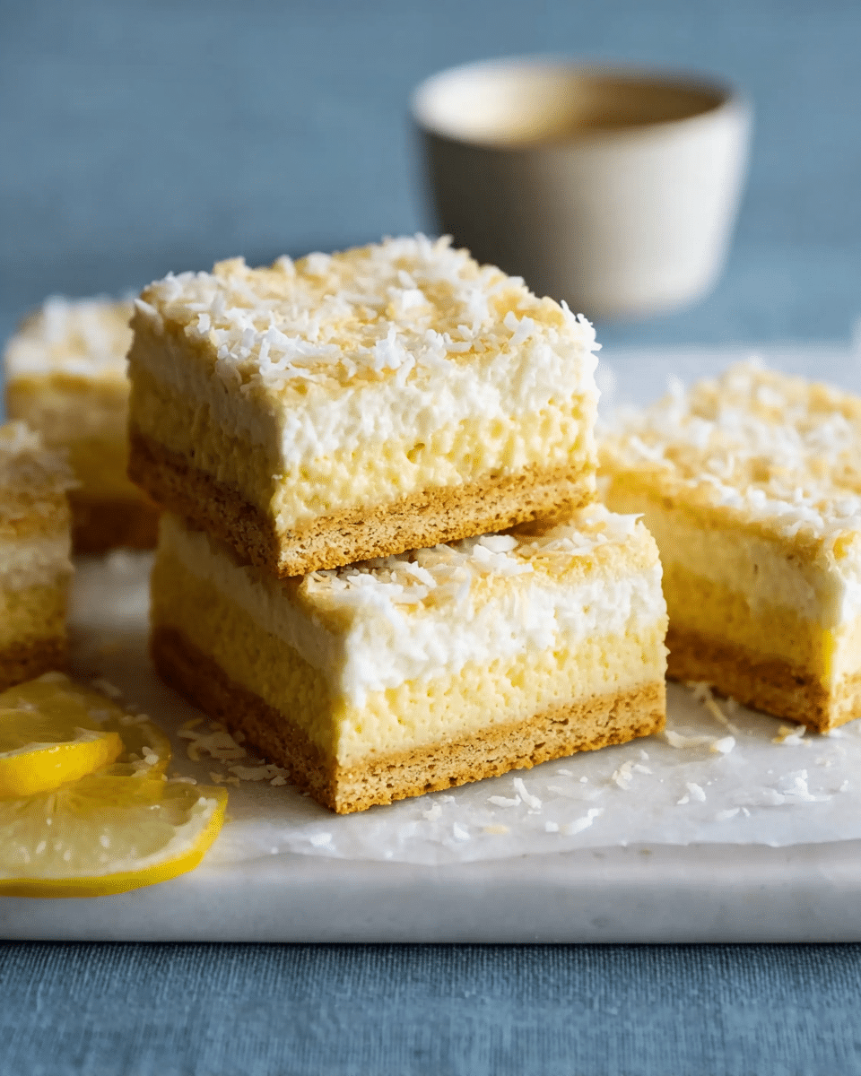 No-Bake Lemon Coconut Slice