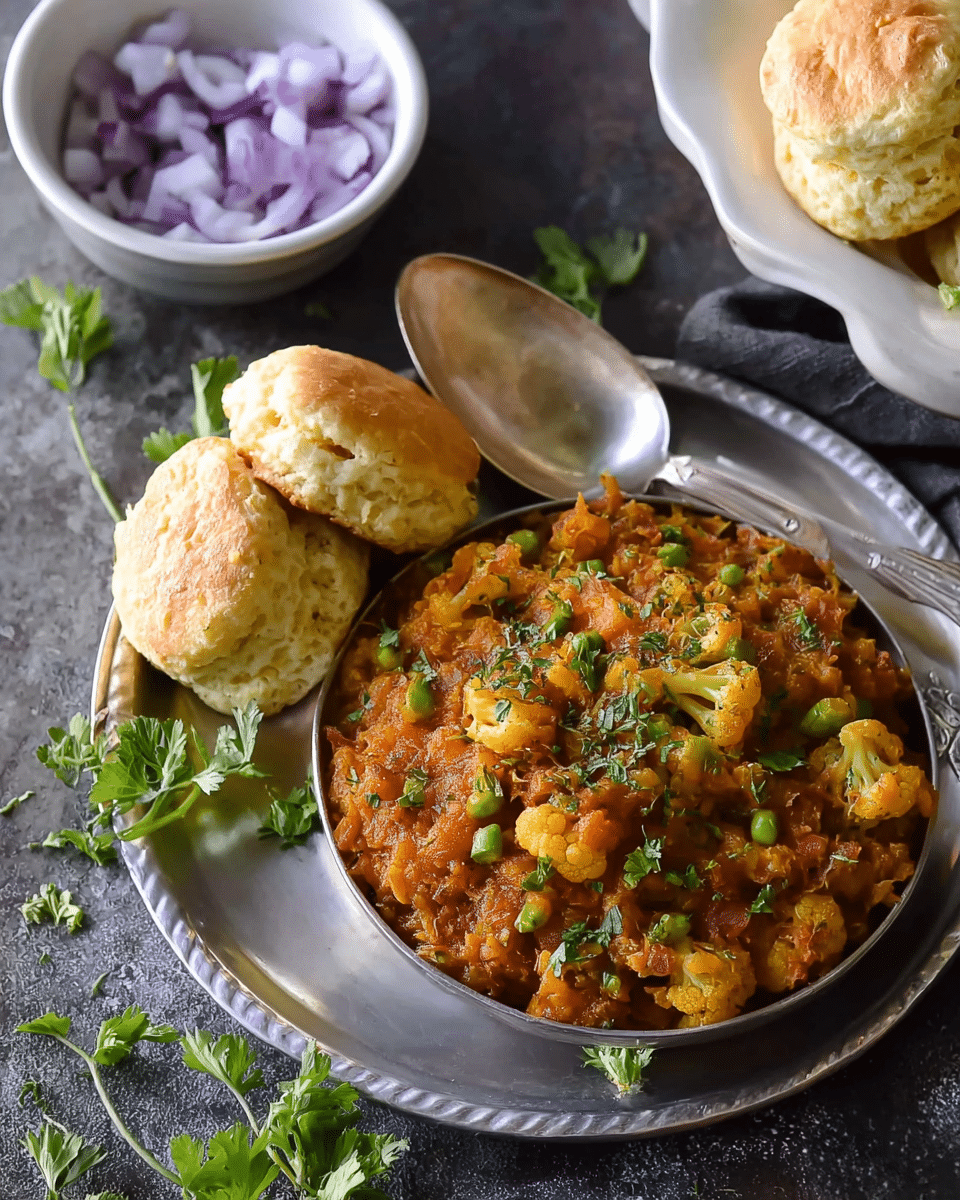 Instant Pot Cauliflower Pav Bhaji (Low Carb Indian Food)
