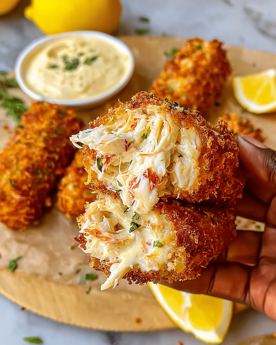 Crispy Jumbo Lump Crab Mozzarella Sticks