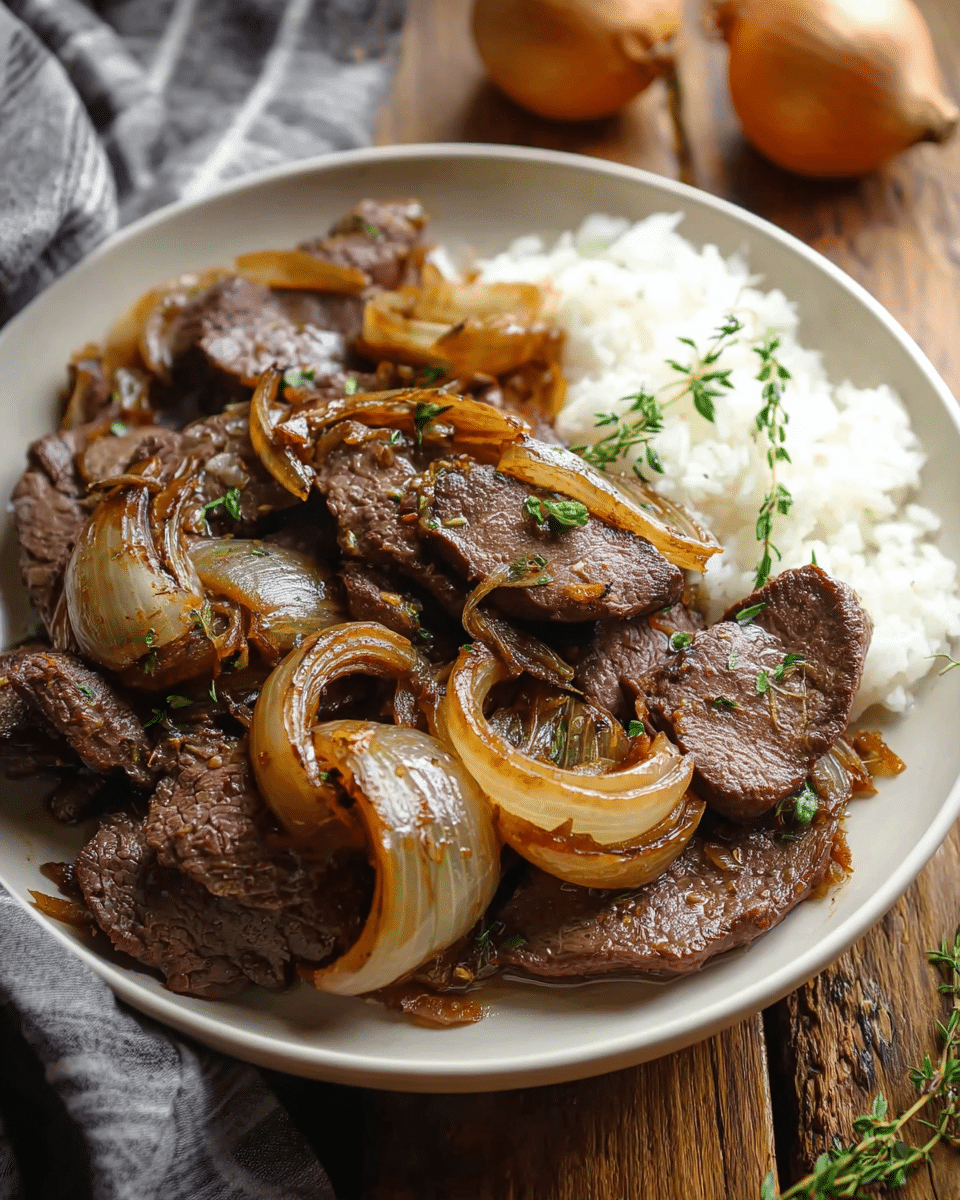 Classic Beef Liver with Sautéed Onions