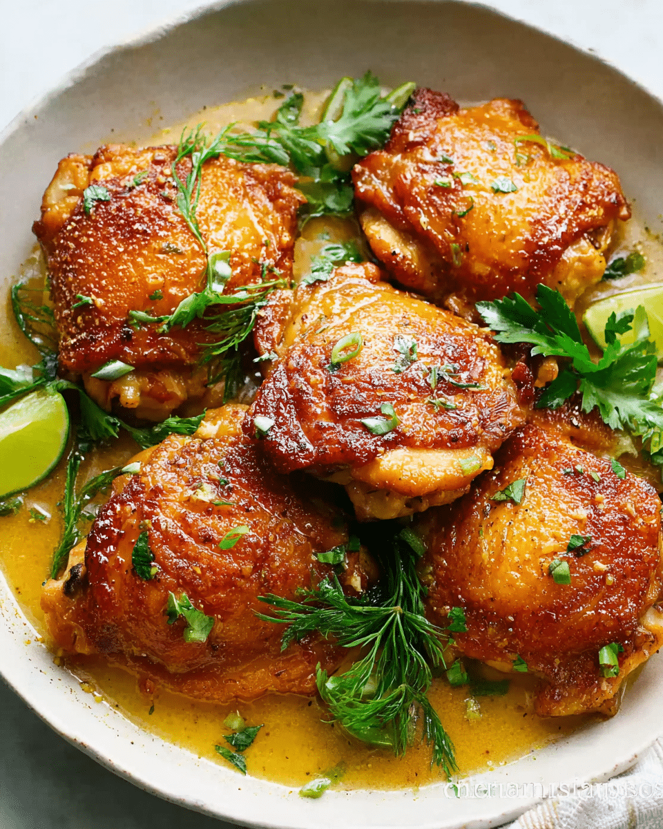 Crispy Chicken with Lime Butter