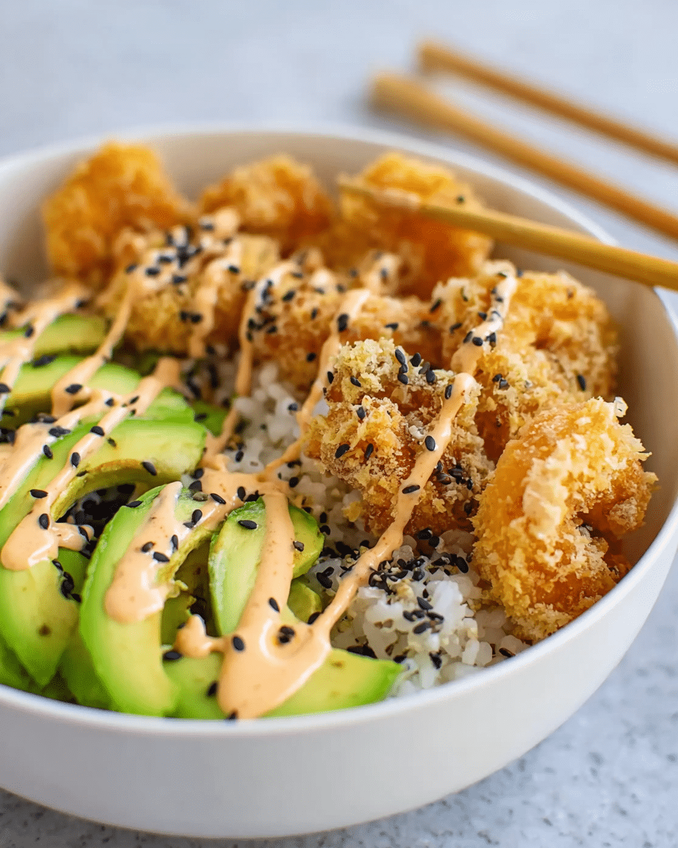 Easy Crunchy Shrimp Sushi Bowl