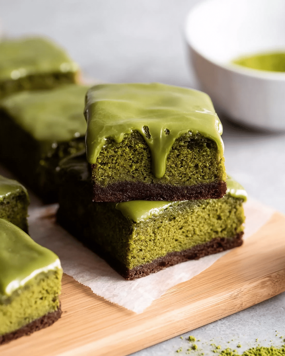 Matcha Mochi Brownies