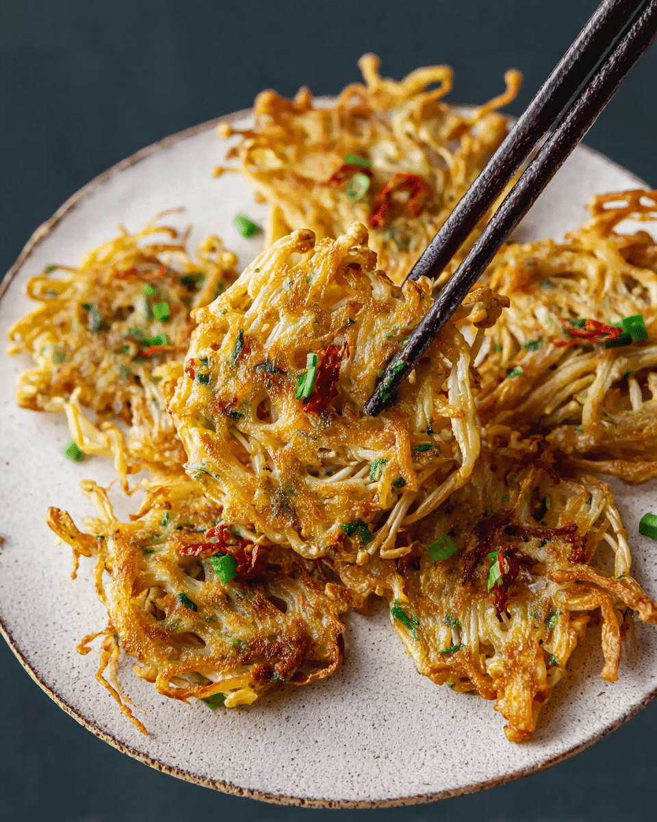 Enoki Pancakes