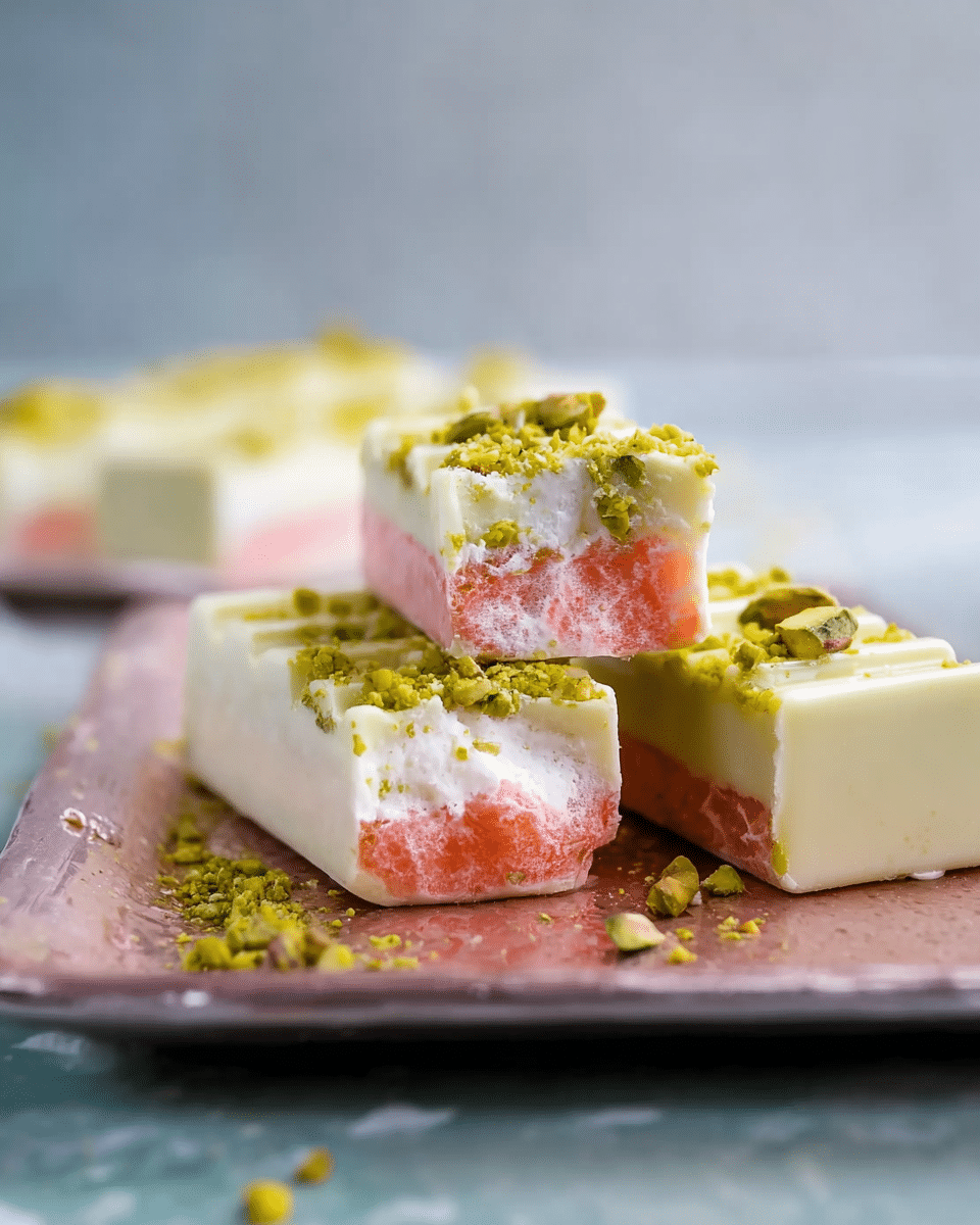 Turkish Delight White Chocolate Bars