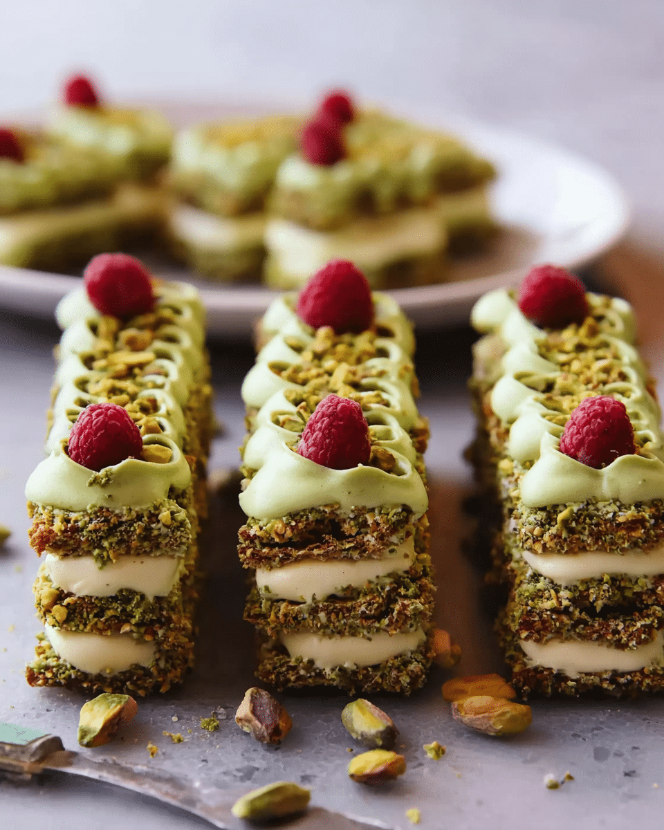 No-Bake Pistachio Cream Pastries