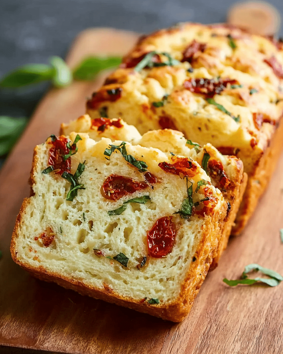 Sun-Dried Tomato and Mozzarella Quick Bread
