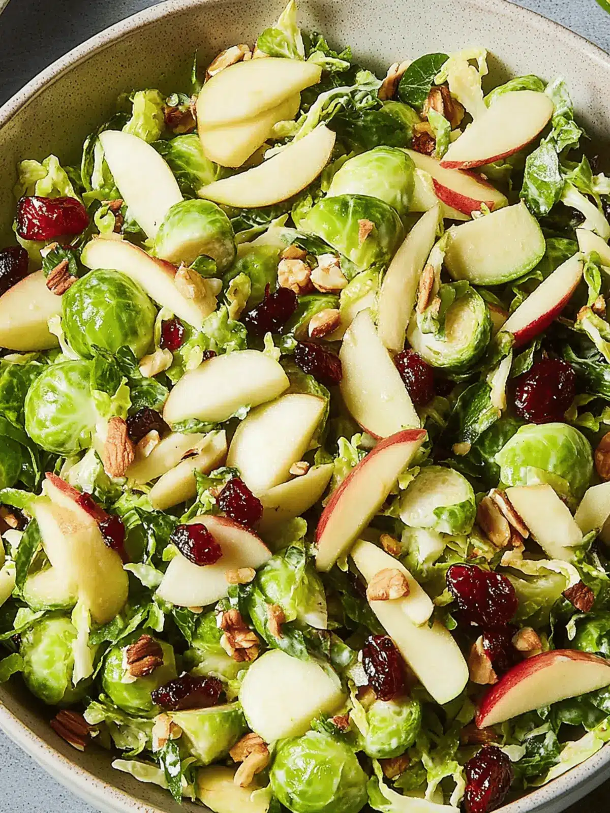 Apple Cranberry Brussels Sprouts Salad for a Fresh Holiday Boost