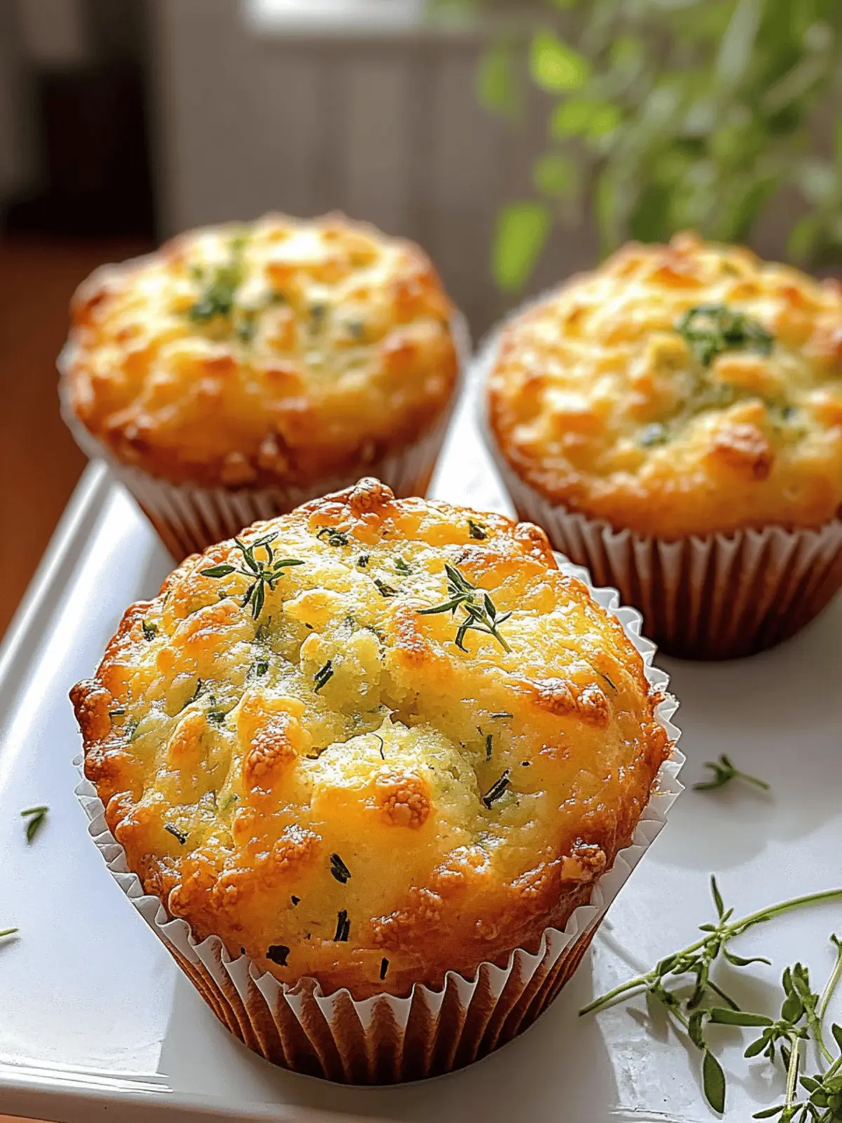 Delicious Cheese and Herb Muffins