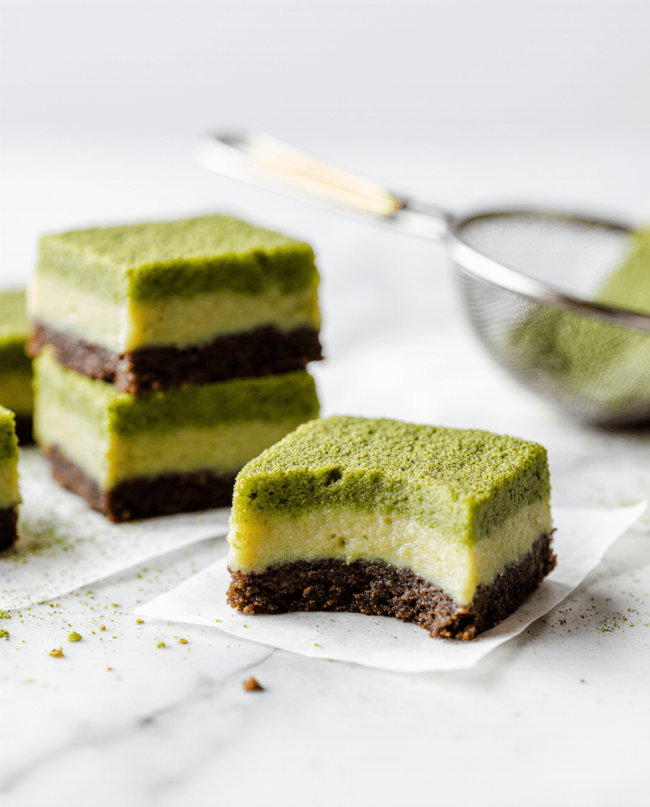 Matcha Brownie Mochi