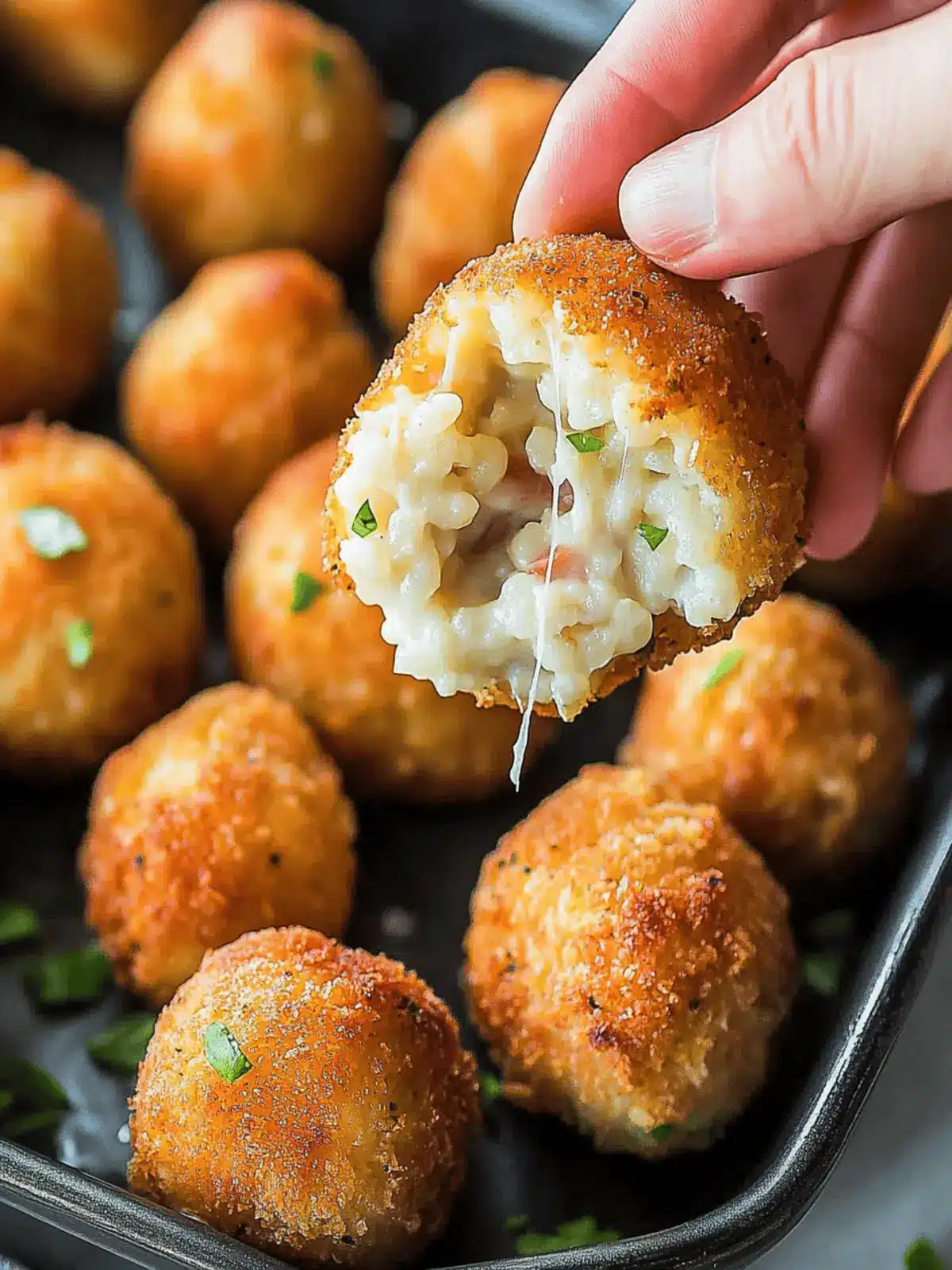 Cheesy Italian Arancini Balls