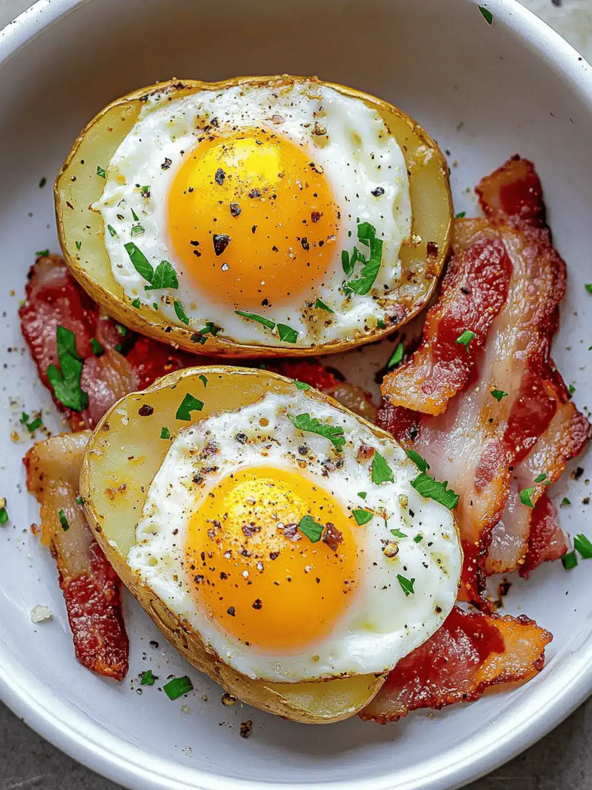 Double Baked Bacon & Egg Potatoes for Ultimate Comfort Food