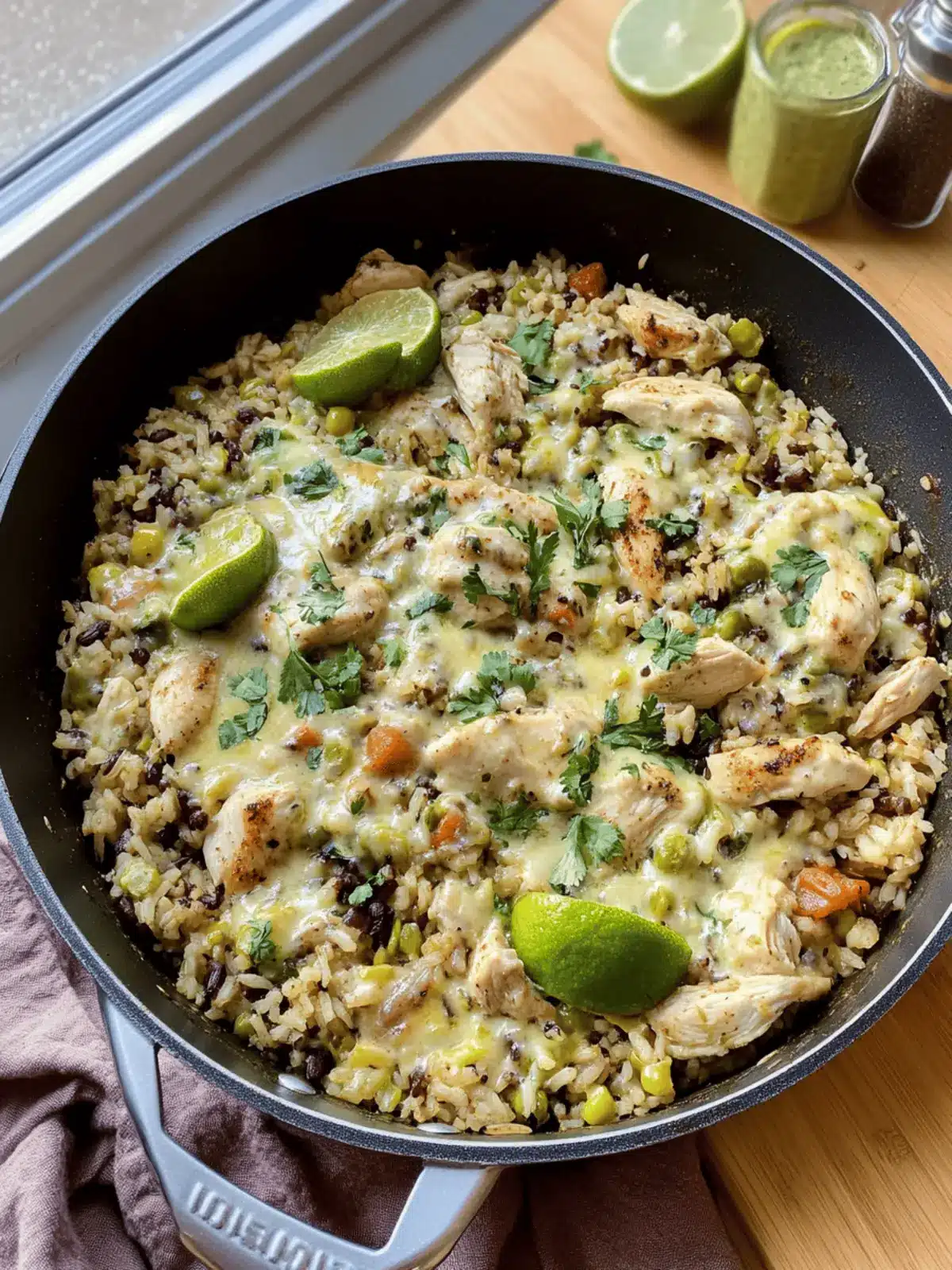 Salsa Verde Chicken & Rice Skillet