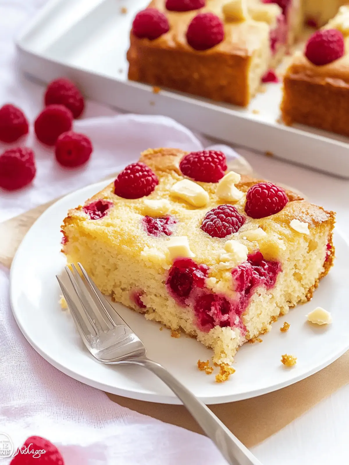 Raspberry and White Chocolate Traybake: Blissful Homemade Delight