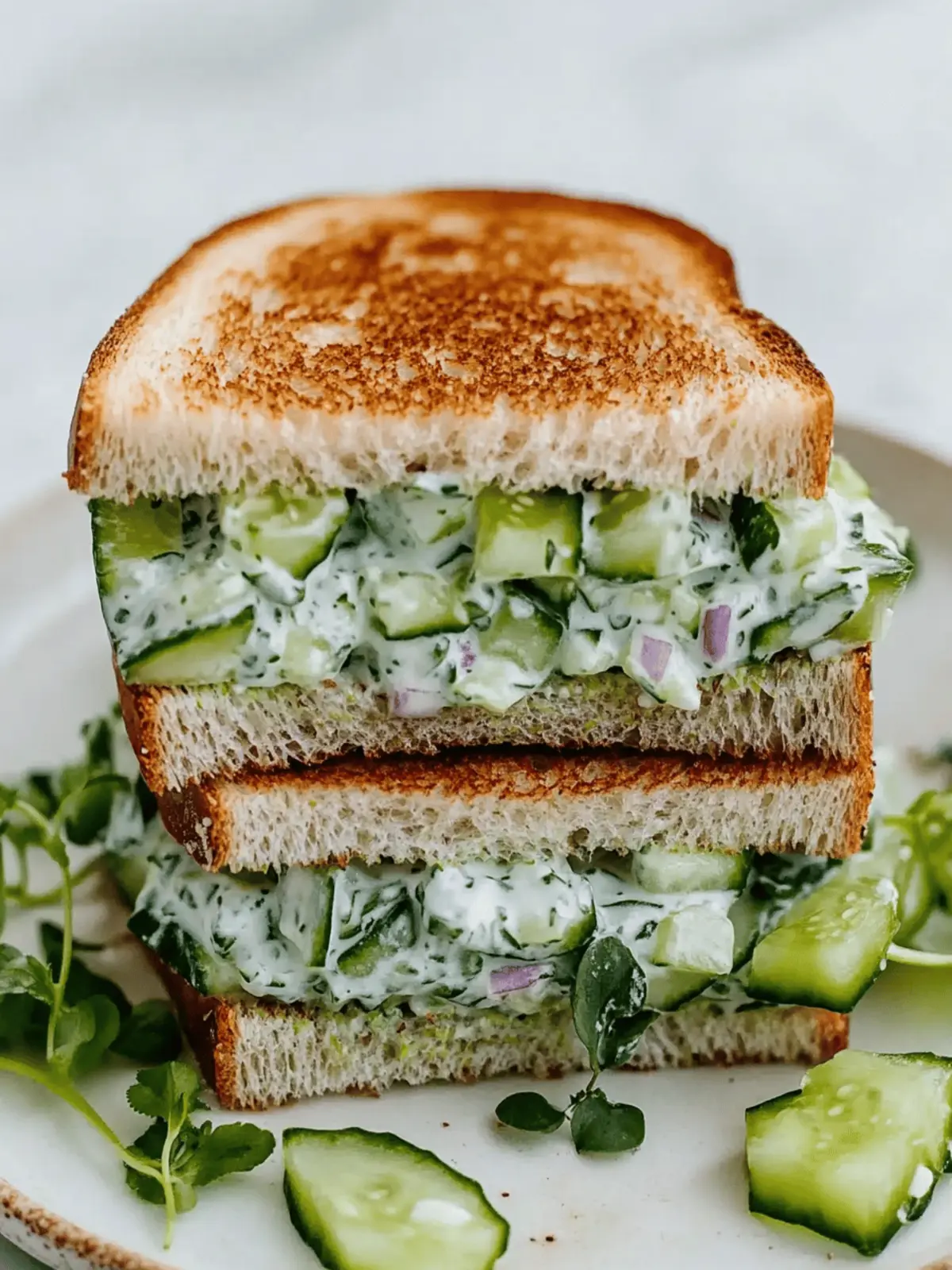 Refreshing Easy Cucumber Salad Sandwiches for a Light Lunch