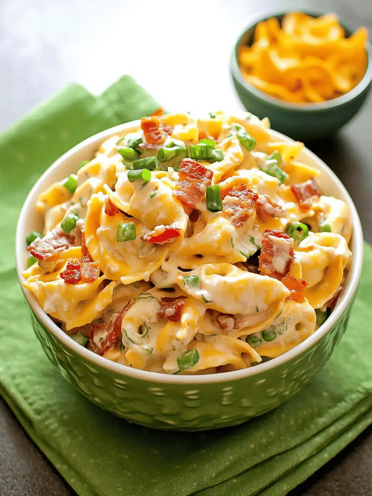 Cheddar Bacon Ranch Tortellini Salad