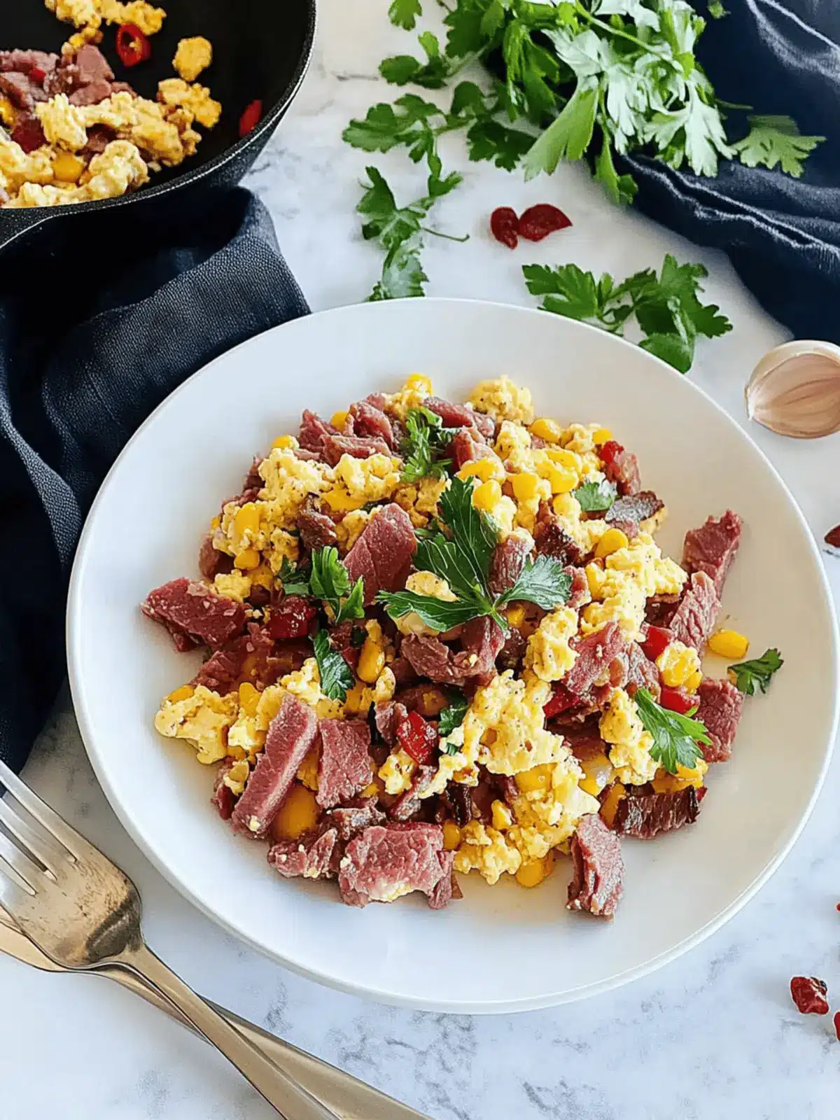 Savory Corned Beef & Egg Scramble Ready in 15 Minutes