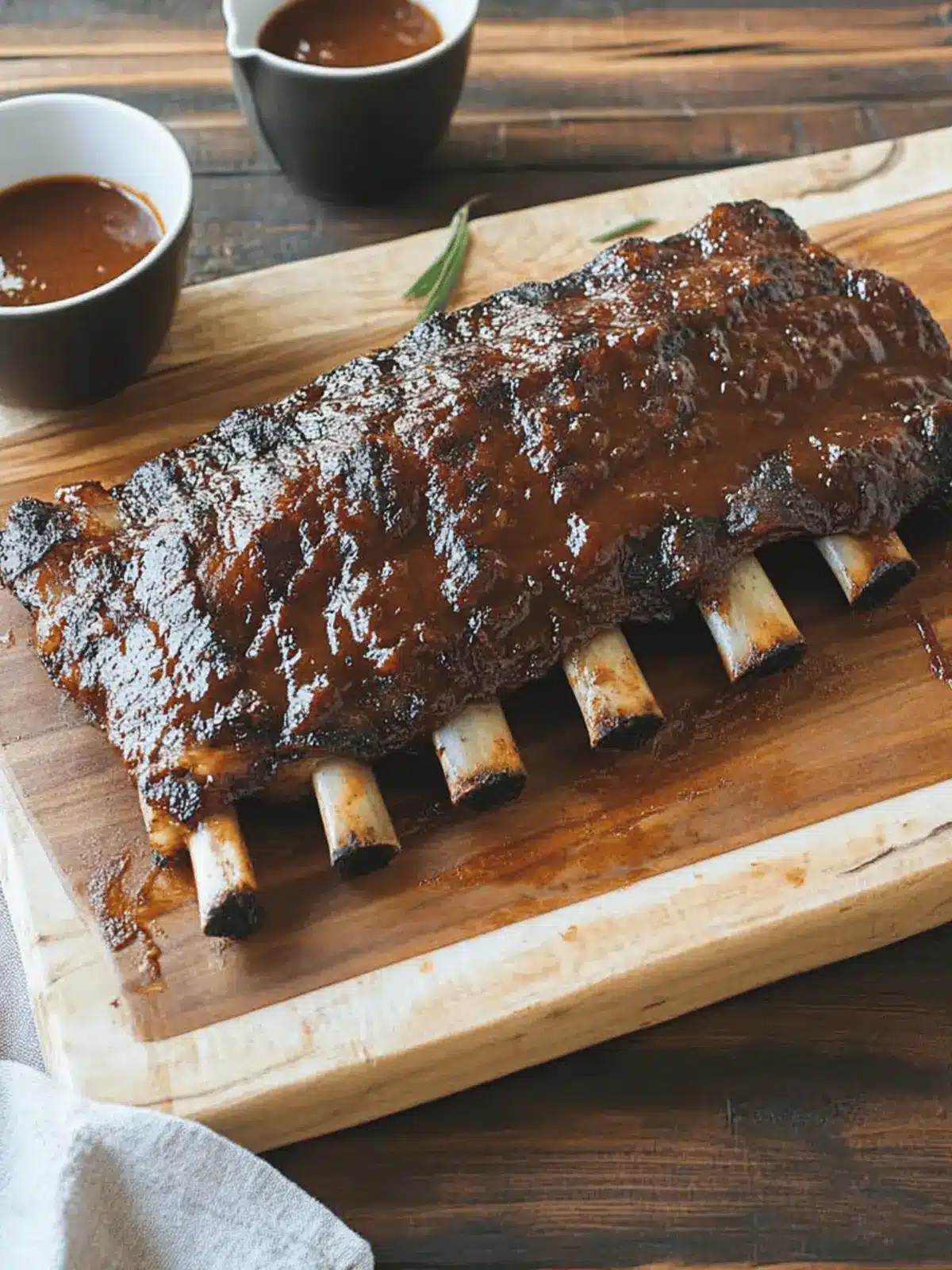 Tender Barbecue Ribs with Spiced Rum Pineapple Sauce Delight