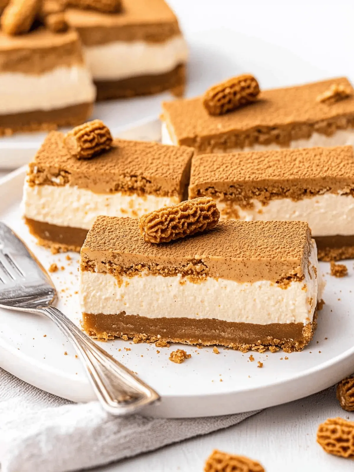 No bake Biscoff cheesecake bars