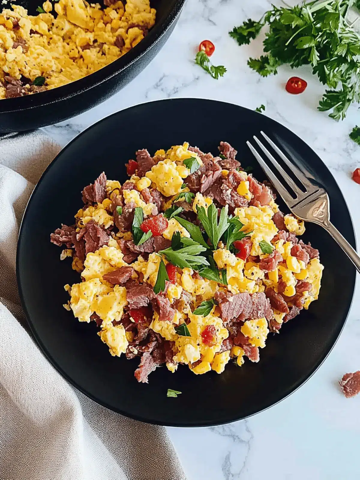 Savory Corned Beef & Egg Scramble Ready in 15 Minutes
