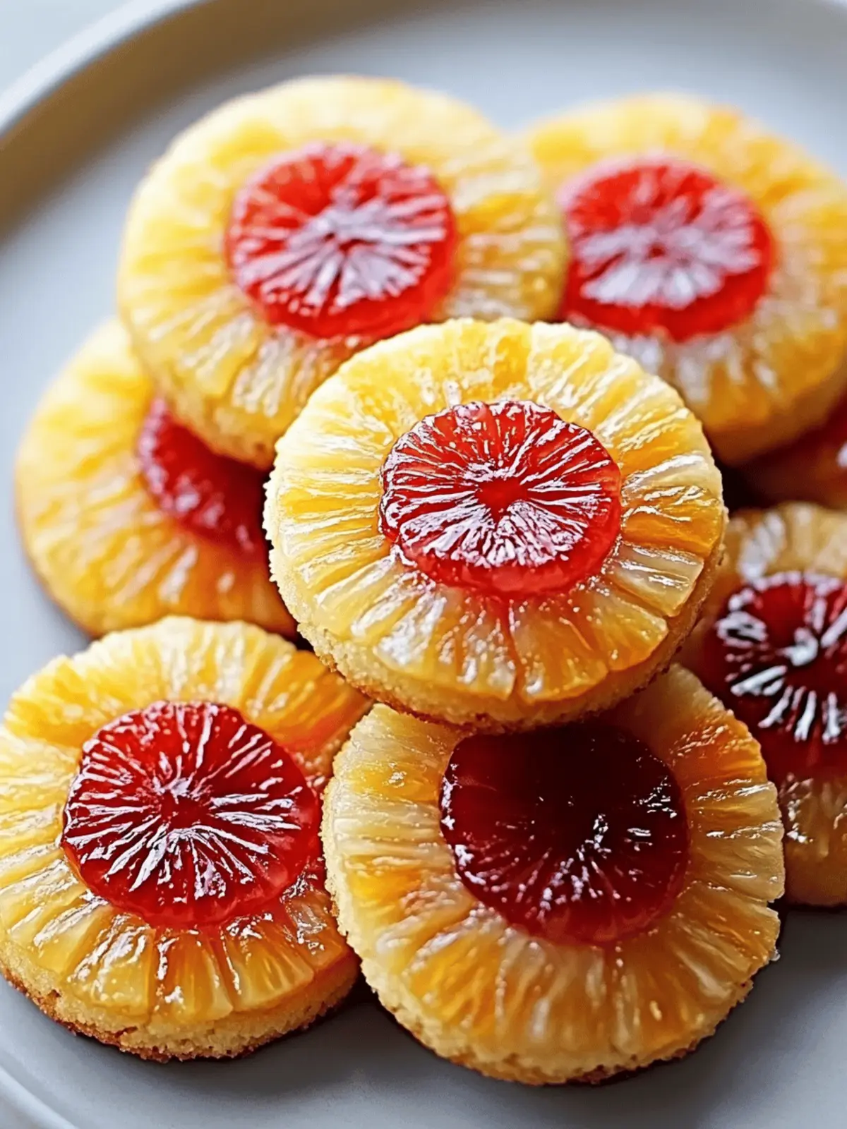 Pineapple Upside-Down Cookies