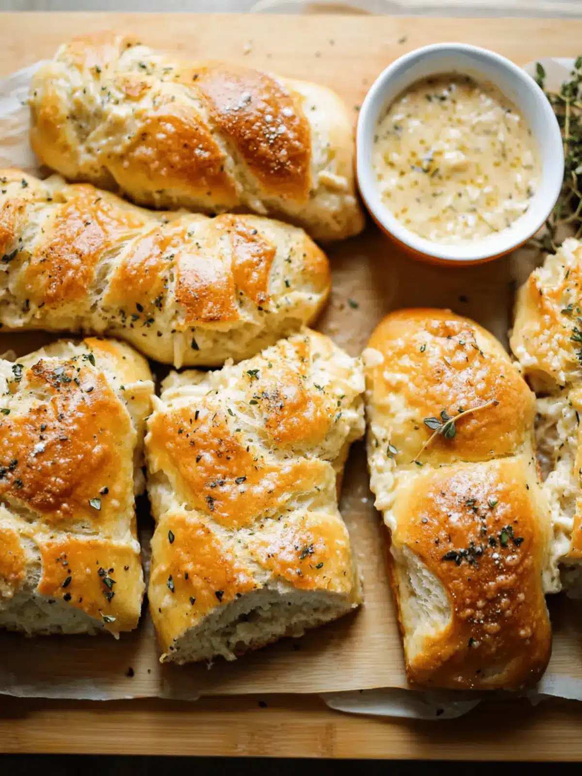 Soft Chicken Alfredo Bread