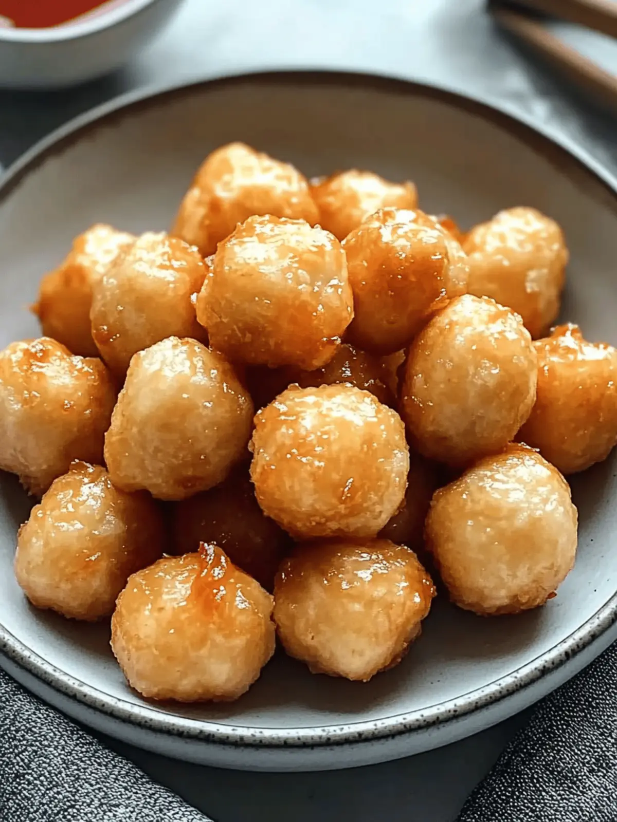 Chinese Chicken Balls with Sweet and Sour Sauce