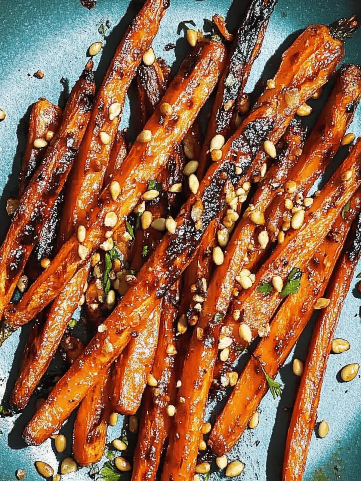 Miso Roasted Carrots with Crunchy Nut Topping Delightfulness
