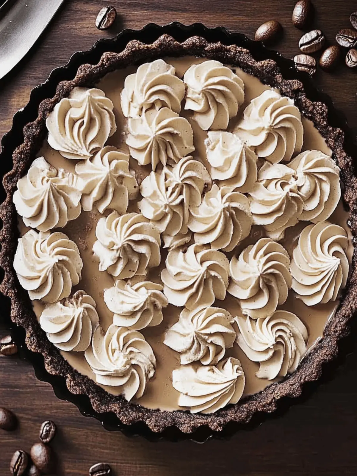 Decadent Dark Chocolate Tart with Espresso Whipped Cream Bliss